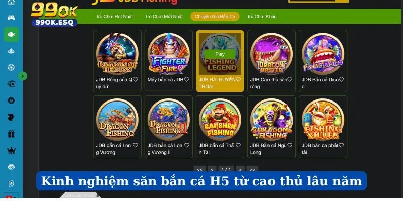 Kinh nghiệm săn bắn cá H5 từ cao thủ lâu năm