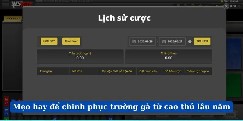 Mẹo hay để chinh phục trường gà từ cao thủ lâu năm