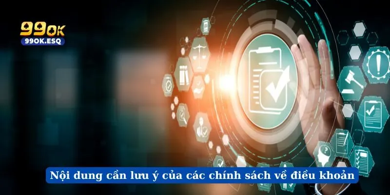 Nội dung cần lưu ý của các chính sách về điều khoản
