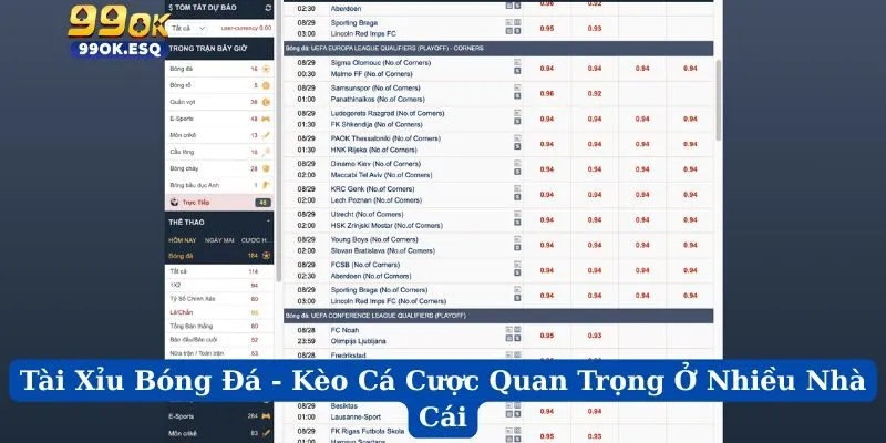 Tài Xỉu Bóng Đá - Kèo Cá Cược Quan Trọng Ở Nhiều Nhà Cái