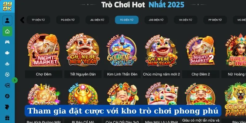 Tham gia đặt cược với kho trò chơi phong phú